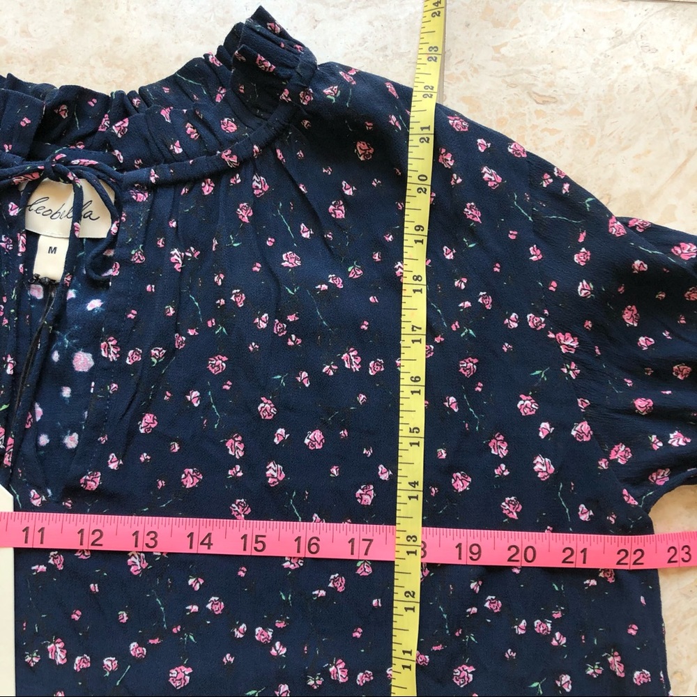 Cleobella Blouse Phoebe Bell Sleeve Floral Navy NWT Women’s Size Small - Picture 9 of 11